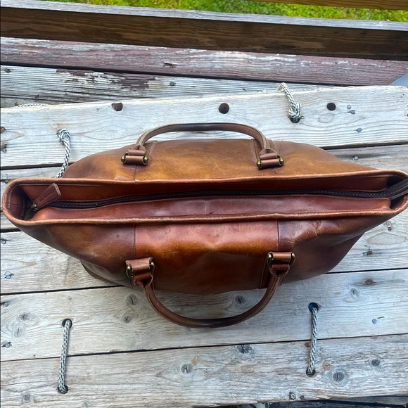 Vintage L.L. Bean Brown Leather Tote Bag – Style #0YV37 - Picture 9 of 16
